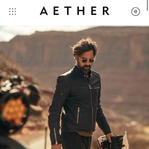 Aether lazlo jacket large.  Pristine condition.  Real leather .